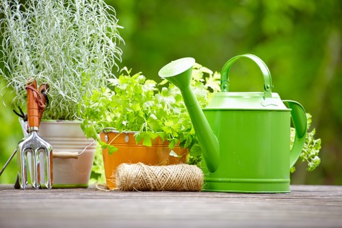 Beautiful landscaped garden in Colyers with lawn and planting