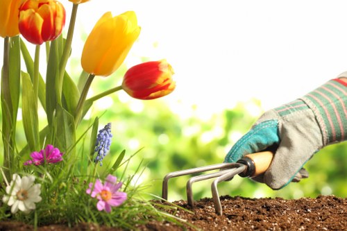 Use of protective equipment and controlled garden tools